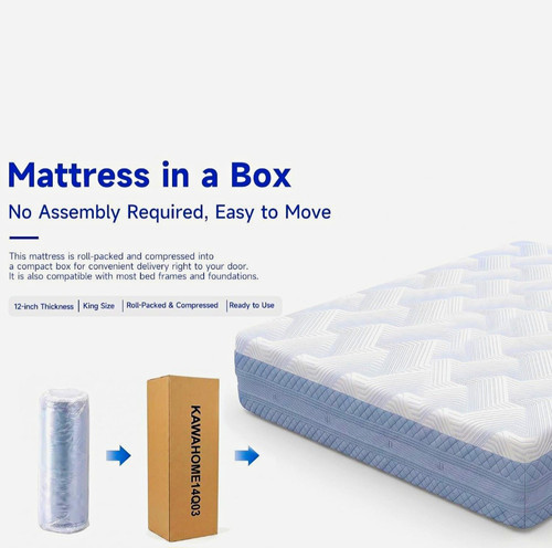 King 12in mattress box - in,